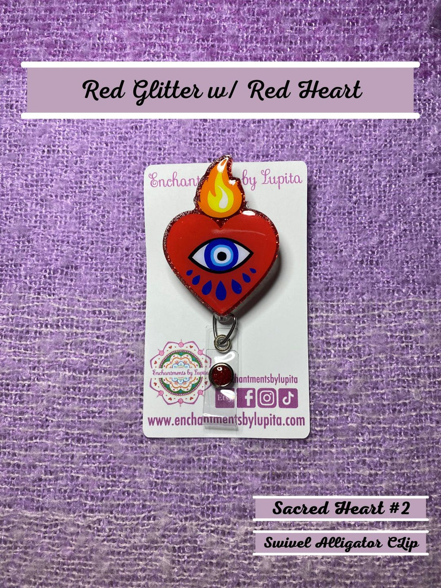 Hamsa Badge Reel/ Cute Badge Reel/ Glitter Badge Reel/ Hamsa Hand  Retractable Badge Reel Nurse Gift/ Eye of God Badge Reel 