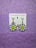 Smiley Face Daisy Earrings