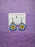 Smiley Face Daisy Earrings