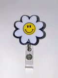 Smiley Face Daisy Badge Reel