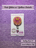 Smiley Face Badge Reel - Ready to Ship