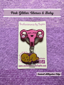 Uterus & Baby Badge Reel - Ready to Ship