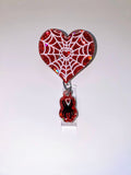 Spiderweb Heart Badge Reel