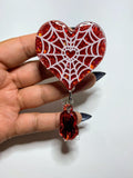 Spiderweb Heart Badge Reel