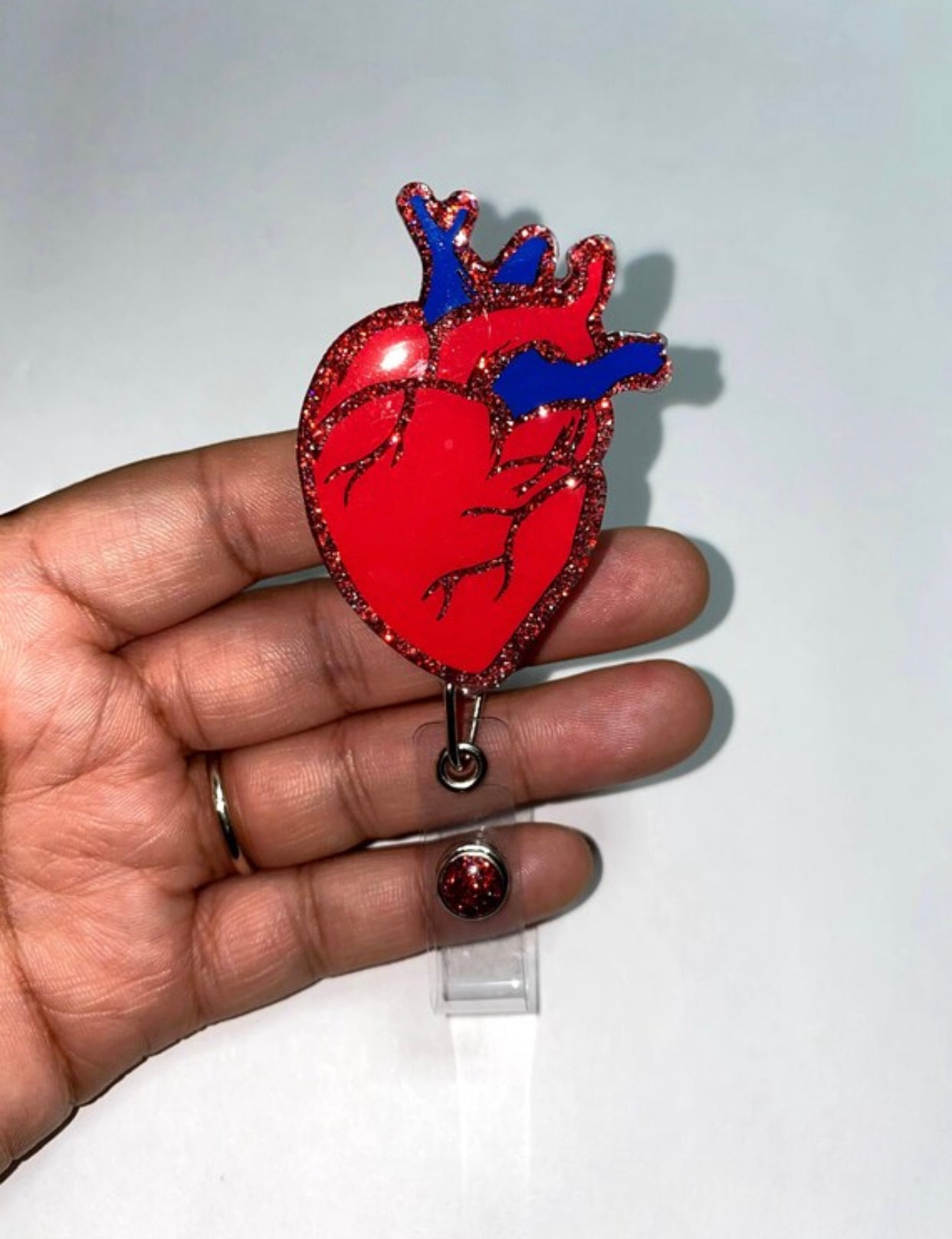 Anatomical Heart Badge Reel Cardiac Badge Reel Cath Lab Badge Reel