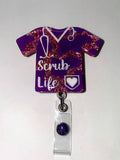 Cow Print Scrub Life Badge Reel