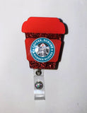 Coffee Cup Badge Reel