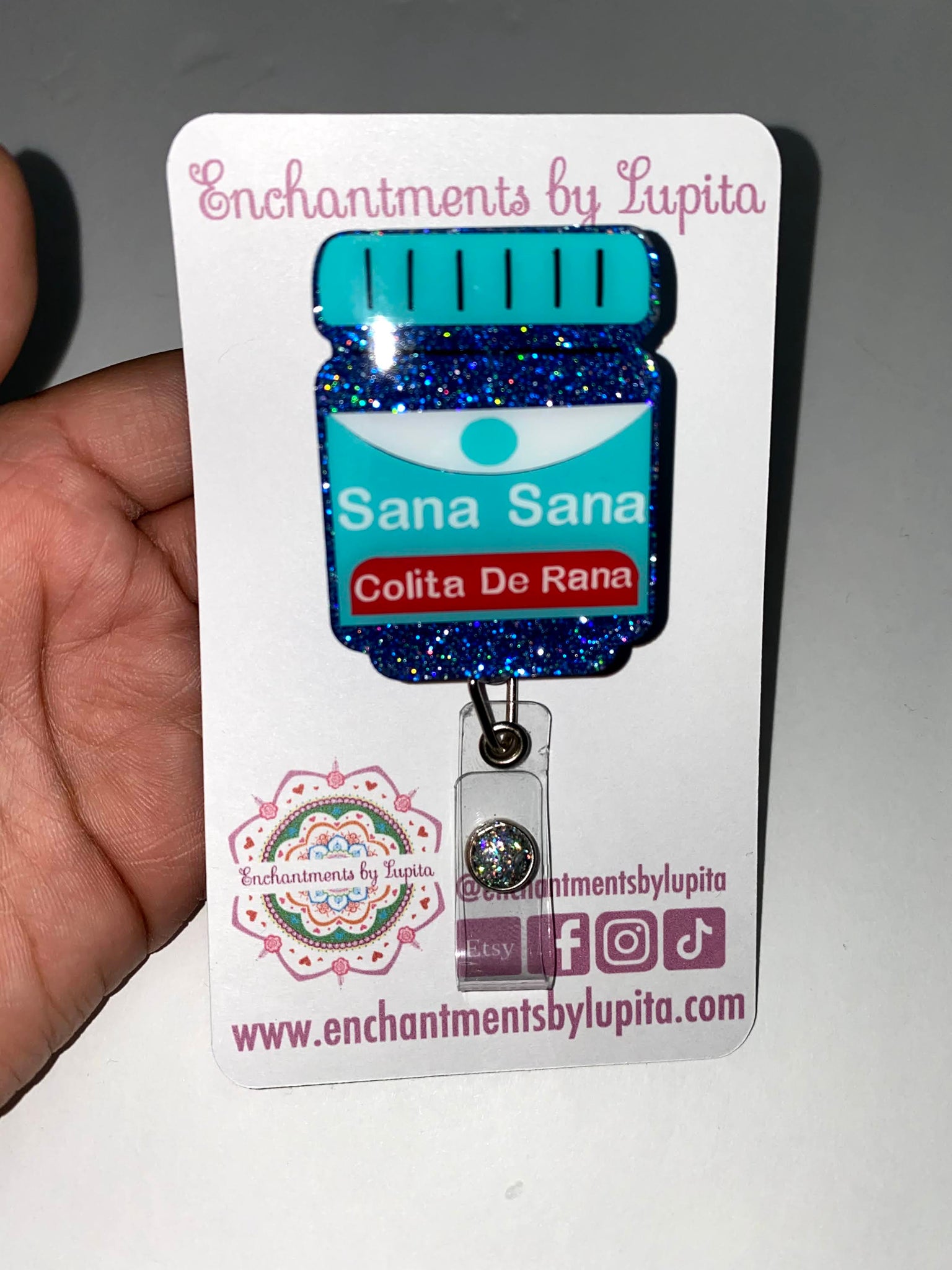 Sana Sana Colita De Rana - Sana Sana Frog - Badge Reels Retractable for  Nurses - Retractable Badge Holders - Name Badge Holder with Clip - Cute  Badge